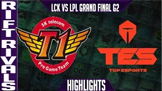 SKT vs TES Highlights Game 2 | Rift Rivals 2019 Final Bo5 LCK vs LPL | SK Telecom T1 vs Top Esports