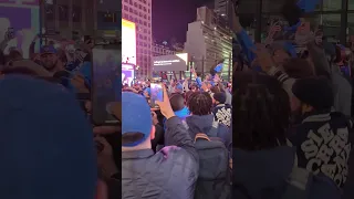 NY Knicks fans go crazy after NBA Playoff win against the Philadelphia 76ers 🏀 #shorts #nyc #NBA