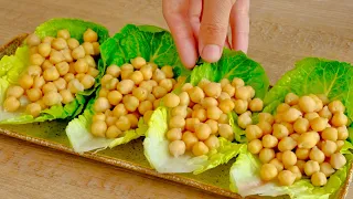 240g chickpeas! I make this simple recipe every week! Easy and delicious chickpea recipe! [ASMR]
