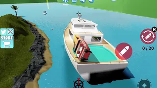 Raptor Carpools with Deluxe Yacht to Treasure Chest! - Sharkbite / Roblox