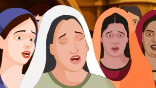 Bible stories for children - Jesus Raises a widow's son ( Animated Kids Cartoon in Hindi )