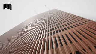 World Trade Center being build (Animation/Game footage) 4K 60FPS