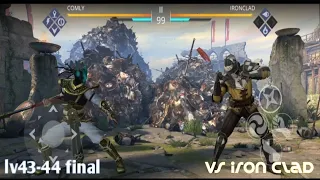 Shadow Fight 3,vs iron clad,lv 43-44 final,gameplay