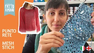 Lavoro a maglia: punto rete/mesh stich