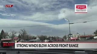 Strong winds impacting many foothills and Front Range communities