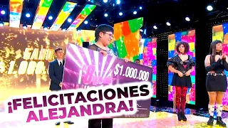 ¡GANADORA! Alejandra ganó 1 millón de pesos en "Los 8 escalones del millón"