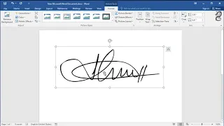 How to remove background from a scanned signature in Word