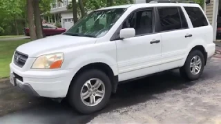 2005 Honda pilot EX start up, walk around, exhaust clip