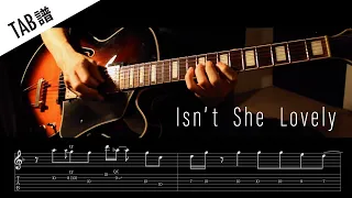 【TAB譜】Isn't She Lovely アドリブ 耳コピ
