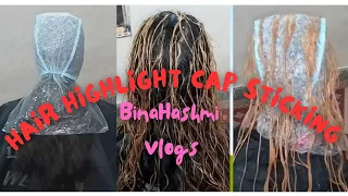 Hair Highlight cap sticking  karne ka tarika ☺️