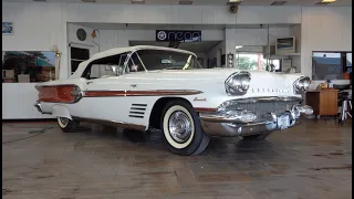 1958 Pontiac Bonneville Convertible White & Tri-Power Engine Sound My Car Story with Lou Costabile