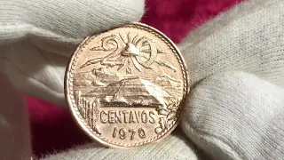 Moneda de 20 centavos 1970 México