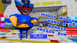HUGGY WUGGY BARRYS PRISON RUN PART 2! NEW GAME! #roblox #escaping#barrysprisonrun#takeshiroblox