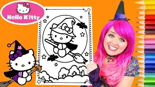 Coloring Hello Kitty Halloween Witch Coloring Page Prismacolor Colored Pencils | KiMMi THE CLOWN