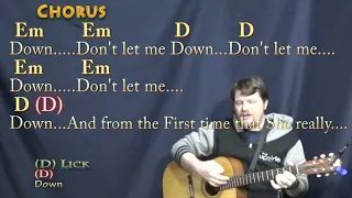 Don't Let Me Down (The Beatles) Strum Guitar Cover Lesson in D with Chords/Lyrics