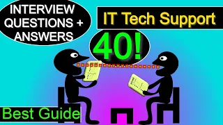 40 IT Tech Support Interview Question And Answers, Sys Admin + Light Networking