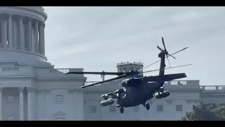 Military Helicopters Land at Capitol June 7 2021