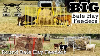 Round Bale Hay Feeders for Goats | Collapsible & Cradle Round Bale Hay Feeders | Kiko Goat Farm