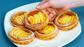 With an apple and puff pastry you may prepare the perfect dessert in 5 min! Daily recipe!