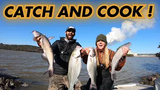 River Fishing CATCH, CLEAN and COOK!  Deep-Fried SPICY CATFISH!!!