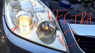 How to change low beam bulb Vectra c. Headlights.