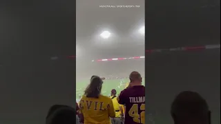 Haboob covers Arizona State football game with dust. The game was in Tempe, AZ