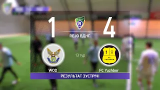 Обзор матча WOD 1-4 FC Yuzhbor Турнир по мини футболу в городе Киев