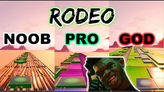 Lil Nas X - RODEO - Noob vs Pro vs God (Fortnite Music Blocks) With Map Code