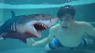 I CAUGHT A BABY SHARK MONSTER LIVING IN MY POOL (INSANE)