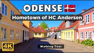 [4K] ODENSE DENMARK : A WALK THROUGH DANISH FAIRYTALES H.C. ANDERSEN'S HOMETOWN