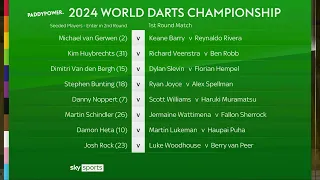 LIVE! The 2023/24 Paddy Power World Darts Championship Draw