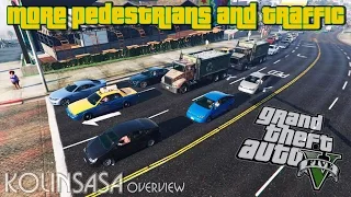 GTA 5 More pedestrians and traffic - Больше трафика и населения