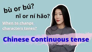 Chinese continuous tense and when to change characters tones.