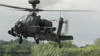 (4K) AH-64D APACHE CLOSE UP. ARMY AIR CORPS. AIR TATTOO 2019