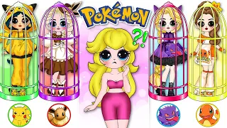 OH WOW 😍 Princess Peach rescues Pokemon Disney Princess | 35 Best DIY Arts & Crafts