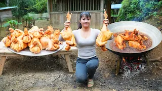 Harvesting Chickens and Cook Whole Fried Chicken Go To Countryside Market Sell - Free Bushcraft