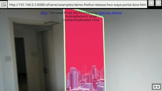 Portal door with A-Frame 360 using AR.js