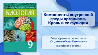 Внутренняя среда организма. Тема 19. Компоненты внутренней среды организма. Кровь и ее функции