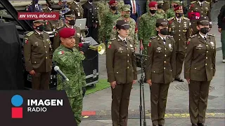 Guardan un minuto de silencio por víctimas del Covid-19 durante Desfile Militar