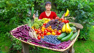 Harvesting Cabbage & Fruit In The Garden Goes To Market Sell - Cook Cabbage Rolls With Meat