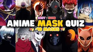 Can You Guess The Anime Character by his Mask?🎭 (+40 Masks)