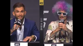 Cody Garbrandt and Sean O'Malley almost got into physical at the press conference.🎥 @ufc