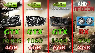 GTX 1650 SUPER vs GTX 1060 vs GTX 1660 vs RX 590| Gaming Benchmark |