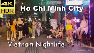 4K HDR | Vietnam Nightlife 2023 - Night Walking Saigon Street in Ho Chi Minh City