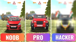 🚗 NOOB ❌ vs PRO ✅ vs HACKER 👑 - Indian Cars Simulator 3d