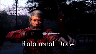 Rotational draw for 3D archery