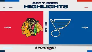 NHL Pre-Season Highlights | Blackhawks vs. Blues - October 7, 2023