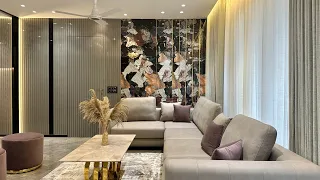 4 BHK Luxury Apartment Design By Parisar Studio #entrance #livingroomdesign