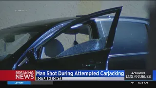 Man shot during attempted carjacking; in stable condition