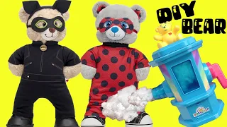 Build a Bear Workshop Stuffing Station DIY Miraculous Ladybug and Cat Noir Bear